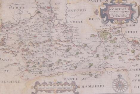 A 17thC Saxton map of Berkshire