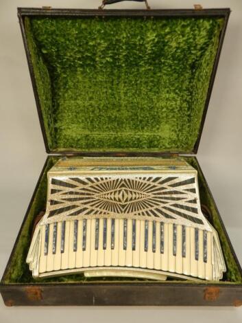 A Scandalli Scott Wood Three piano accordion