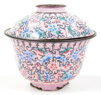 A 19thC cloisonne tea bowl and cover - 2