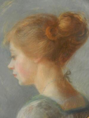 19thC British School. Head shoulders portrait of a young lady