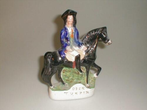 A 19thC Staffordshire pottery figure of Dick Turpin