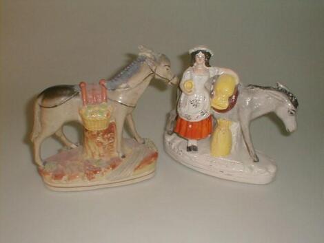 A 19thC Staffordshire pottery figure group "Sand"