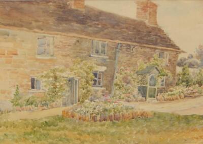 O H Thomas (19th/20thC). Country cottage