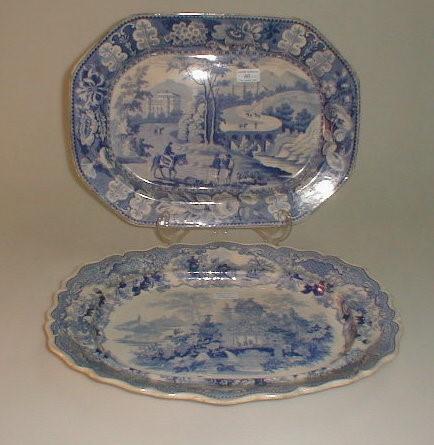 A 19thC "Sicilian" pattern meat platter