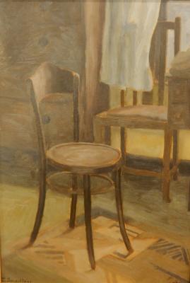 Joseph Smedley (1922-2016). Parlour interior with a chair