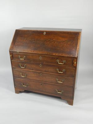 A George III oak bureau