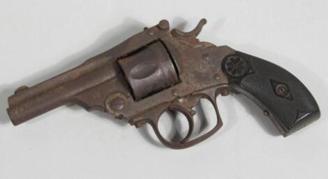 An obsolete calibre antique pistol revolver (.320 calibre).