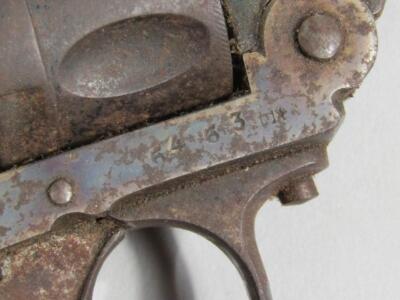 An obsolete calibre antique pistol revolver (.320 calibre). - 5