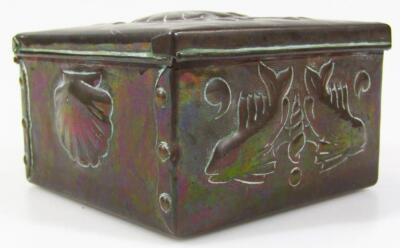 A late 19thC / early 20thC Newlyn copper box - 3