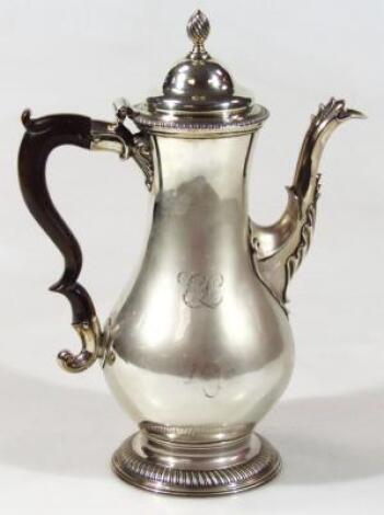 A George III silver coffee pot