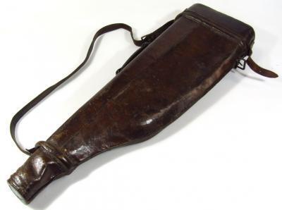 A 20thC leather leg of mutton gun case