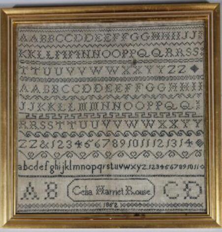 A Victorian alphabetic and numeric sampler