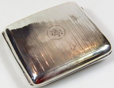 A George VI silver cigarette case