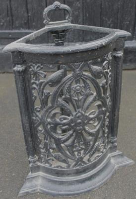 A late 19thC cast iron stick stand