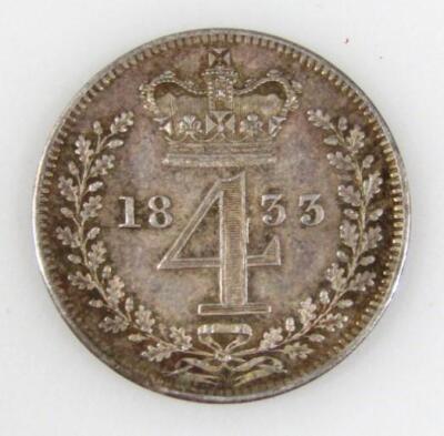 A William IV silver Maundy 4 pence piece