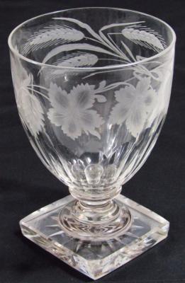 An early 19thC heavy glass rummer