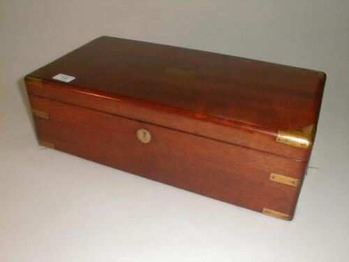 A 19thC mahogany writing box