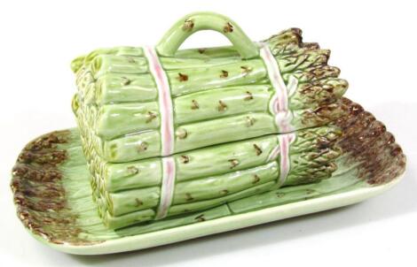 A 20thC Portuguese Bordallo Pinheiro asparagus dish