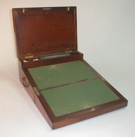 A 19thC mahogany writing box