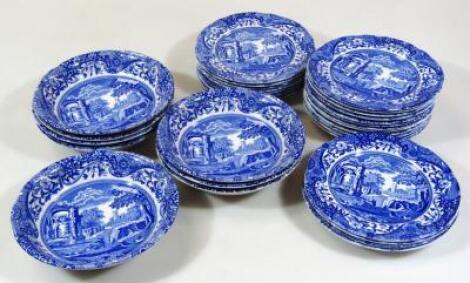 Various Copeland Spode Italian blue and white side plates