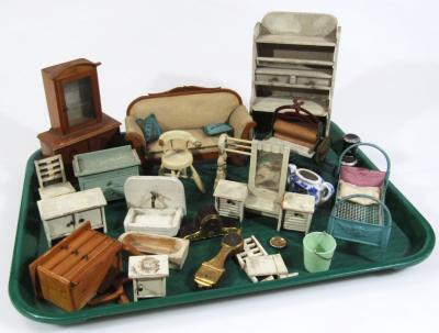 Various doll's house furniture