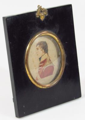 19thC School. Portrait miniature