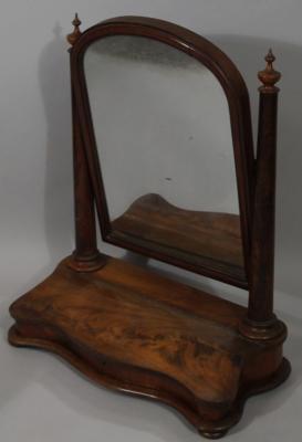 A Victorian mahogany table mirror