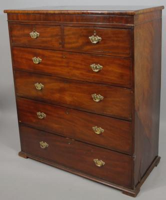 A 19thC mahogany chest