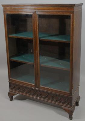 A mid-20thC oak display cabinet