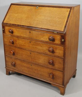 An 18thC oak bureau