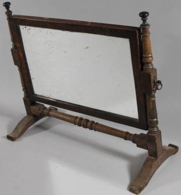 An early 19thC mahogany framed table mirror