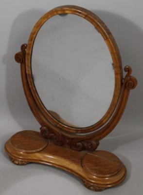 A Victorian mahogany table mirror