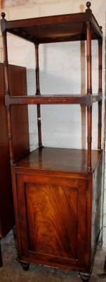 A George III mahogany whatnot cabinet