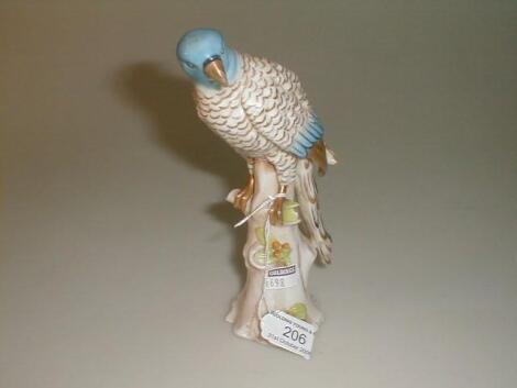 A Samson porcelain figure of a parrot