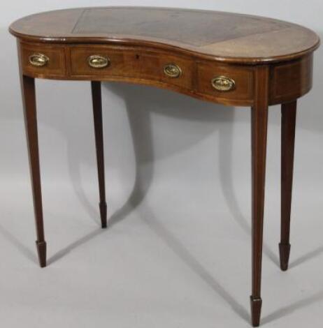 A late 19thC mahogany writing desk