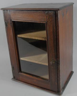 A 19thC pine hanging cabinet