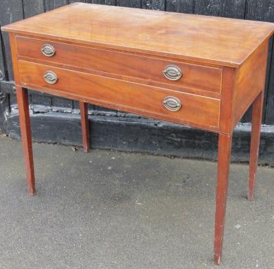 A 19thC mahogany side table