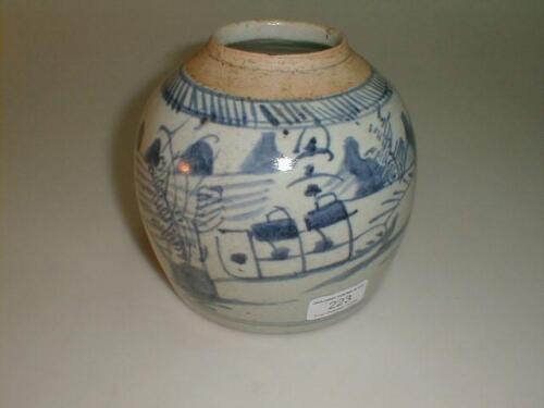 A Chinese stoneware ginger jar