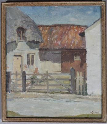 George Alfred Boden (1888-1956). Gated farmyard