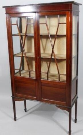 An Edwardian mahogany stained display cabinet