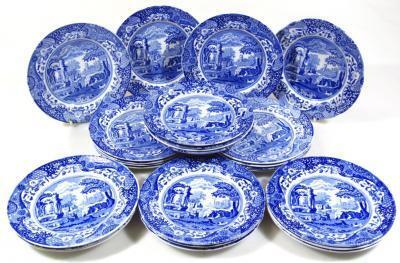 Various Copeland Spode Italian blue and white side plates