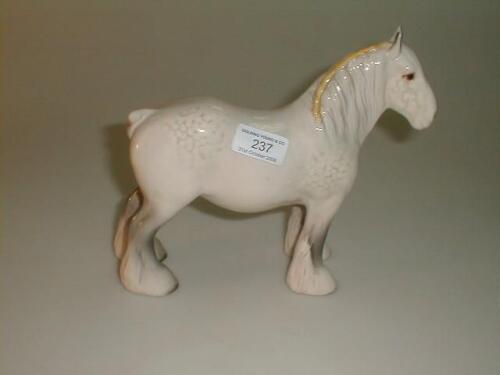 A Beswick model of a shire horse in grey dapple