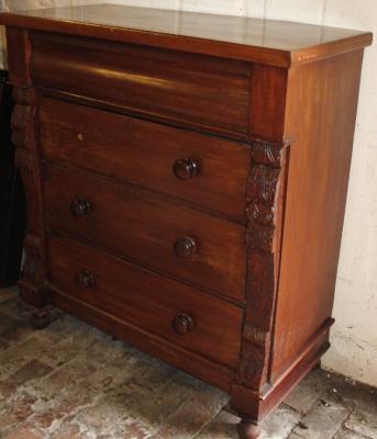 A Victorian mahogany Scottish chest