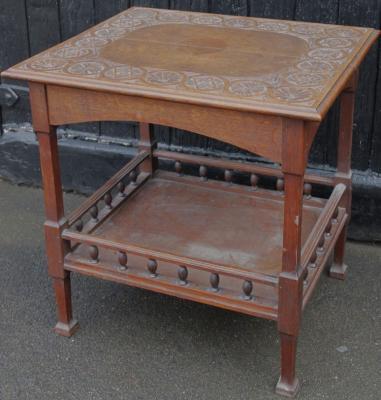 A late 19thC oak occasional table