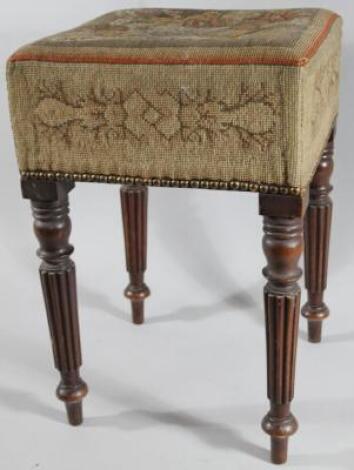 A William IV mahogany stool