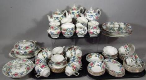 A Royal Doulton Booths Floradora pattern part service