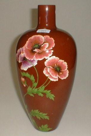 An Austrian pottery baluster vase