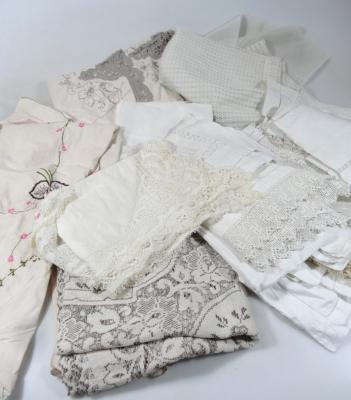 Various Victorian and later linen