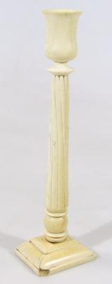 A late 19thC ivory candlestick