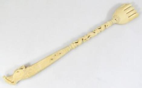 An early 20thC African tribal ivory arm sceptre